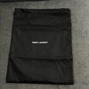 Saint Laurent Black Logo Pouch